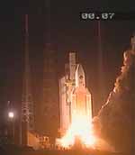 Rosetta successfully lifted off from Europe's Spaceport at Kourou, French Guiana, at 04:17 local time (08:17 CET) on 2 March 2004. Foto ESA
