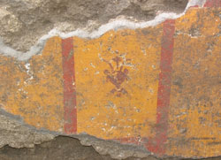 Particolare della parete 2, scavo di Piazza Veniero a Sorrento